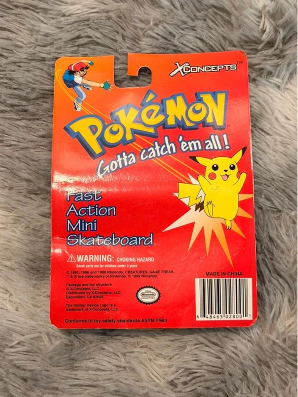 Vintage 1999 X-Concept Pokemon Mini Skateboard (Charizard)